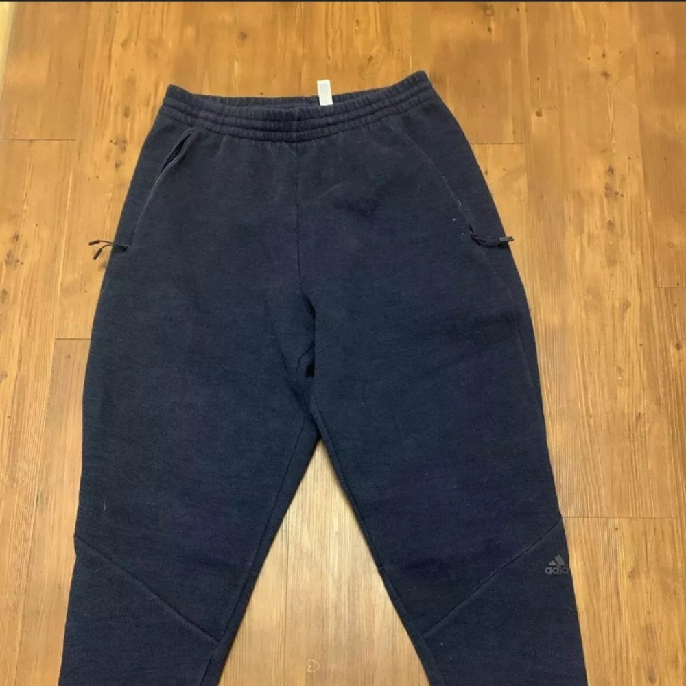 Men’s Navy Adidas Tapered Sweatpants